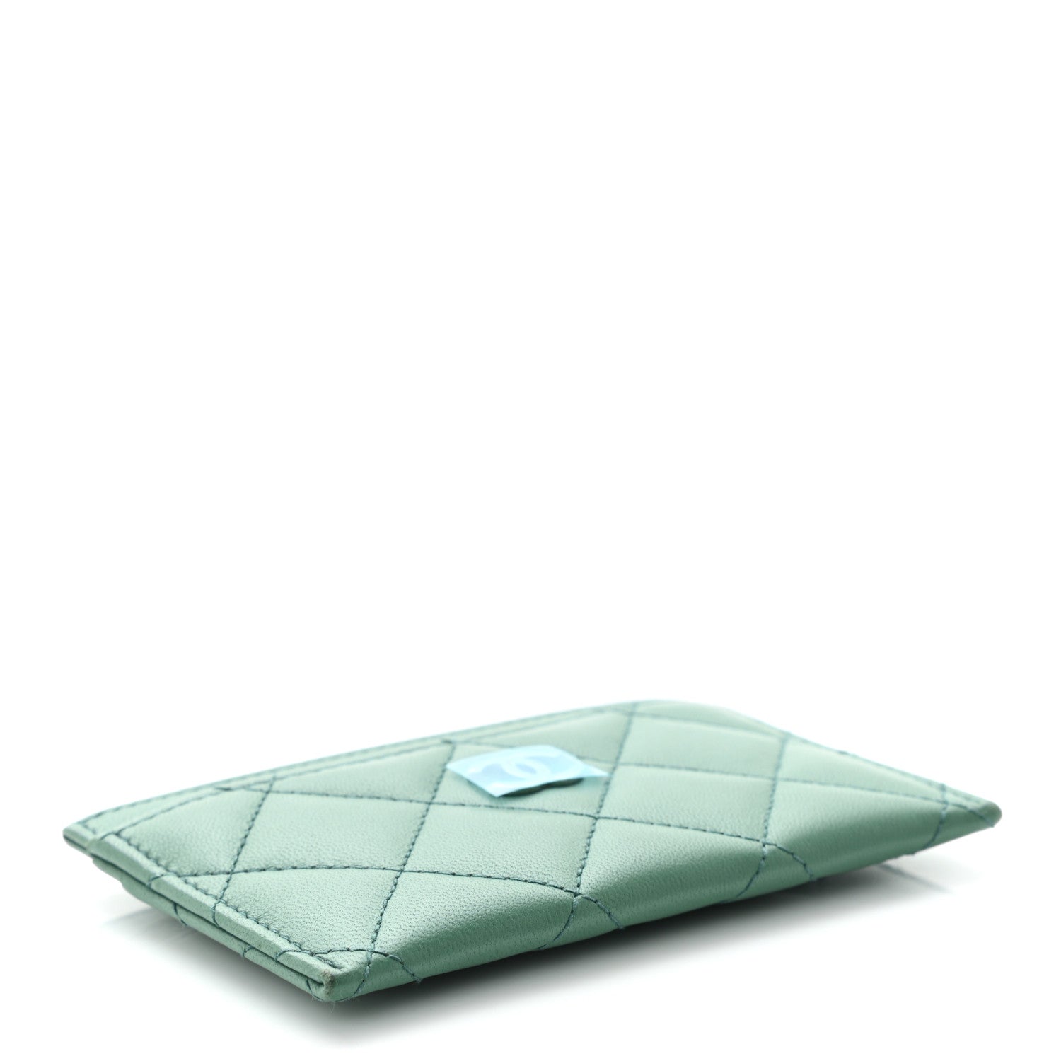 Chanel Lambskin Quilted Card Holder Green 3 of 10
