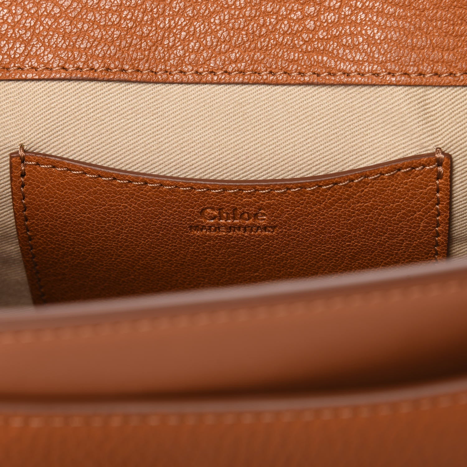 Chloe Grained Calfskin Large Tess Bag Caramel 8 of 10