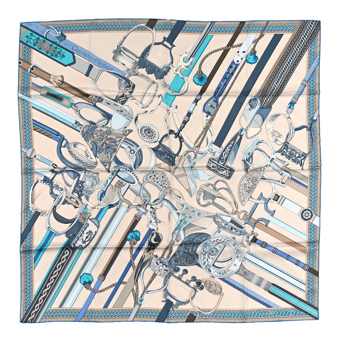 Silk Concours D'Etriers Scarf 90