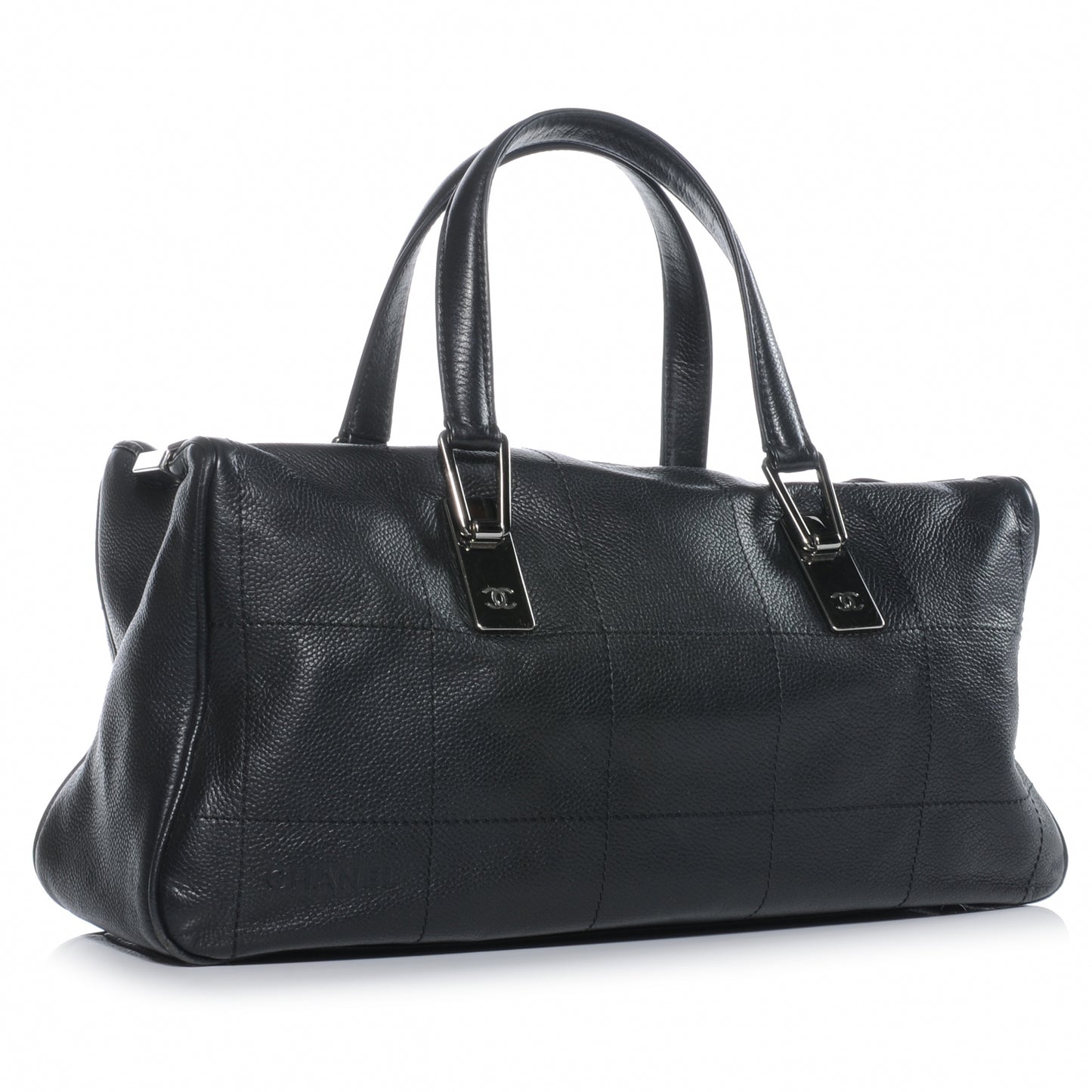 Caviar Square Stitched Tote Black
