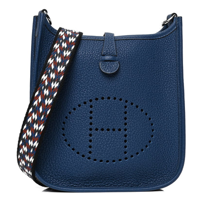 Hermes Taurillon Clemence Zigzag Evelyne TPM Deep Bleu Bleu Zellige Indigo Black 1 of 4