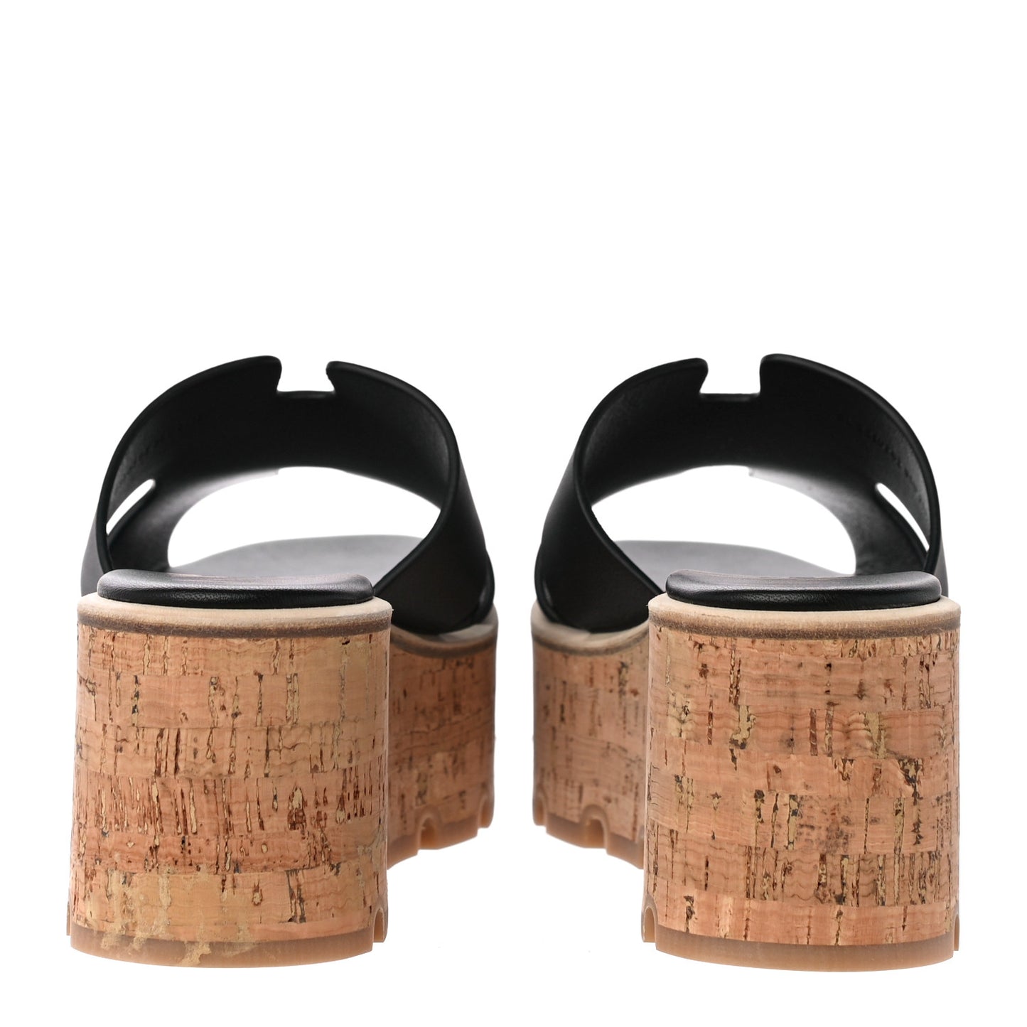 Calfskin Cork Eze 30 Sandals 35 Black