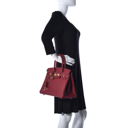 Hermes Epsom Birkin 30 Rouge Grenat 1 of 8