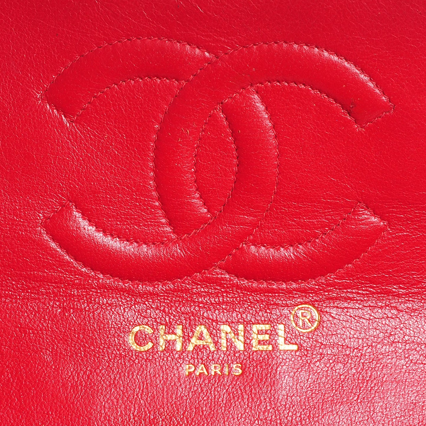 Lambskin Medium Single Flap Red