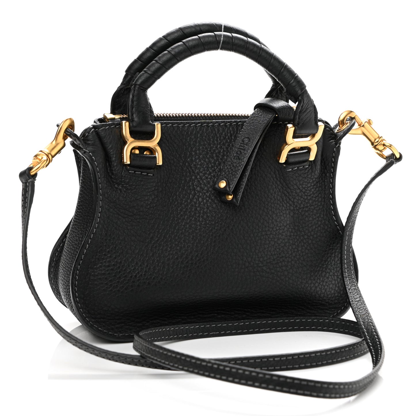 Calfskin Mini Marcie Satchel Black