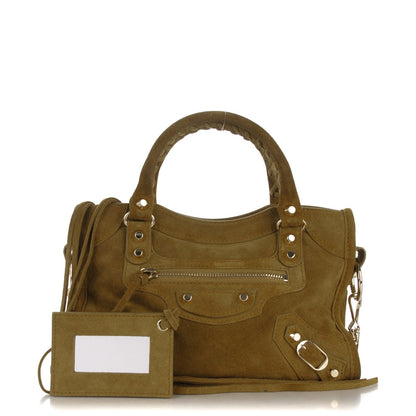 Balenciaga Baby Daim Suede Classic Gold Hardware Mini City Beige Fauve 1 of 7