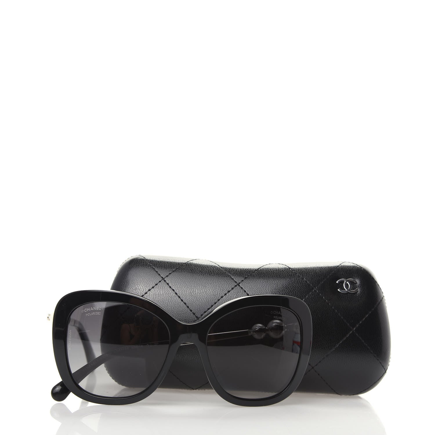Chanel Polarized Pearl Sunglasses 5339-H Black 8 of 8