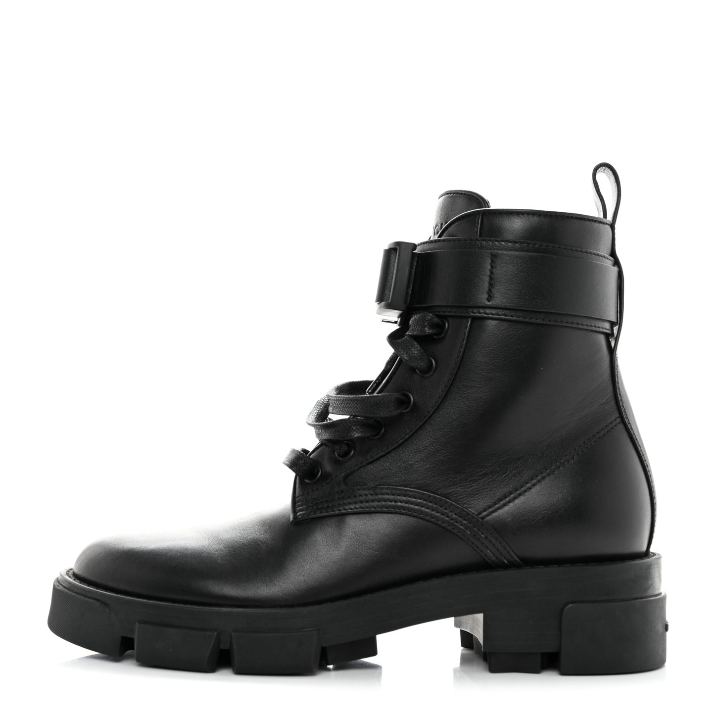 Calfskin Combat Boots 38 Black