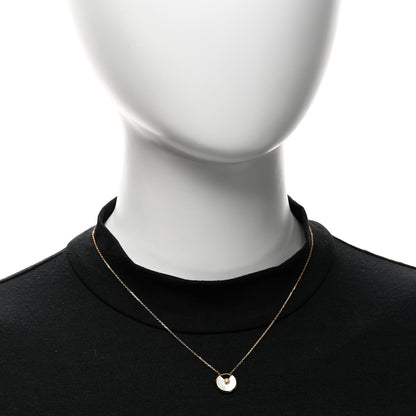 Cartier 18K Yellow Gold Diamond Mother of Pearl XS Amulette de Cartier Pendant Necklace 2 of 5