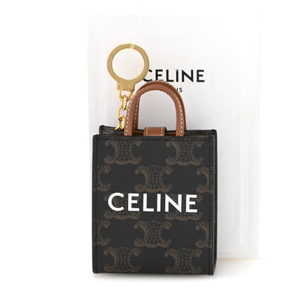 Celine Triomphe Cabas Keycharm Tan 6 of 6