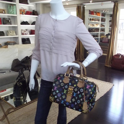 Louis Vuitton Monogram Multicolor Speedy 30 Black 2 of 10