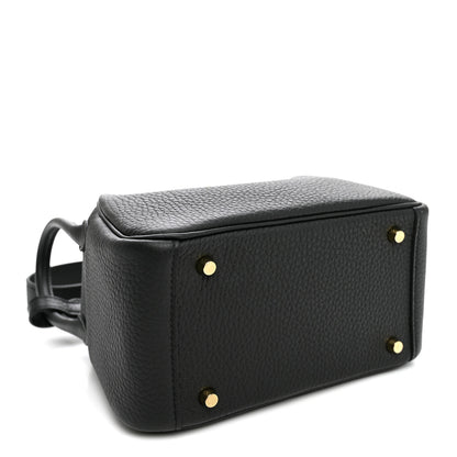 Hermes Taurillon Clemence Mini Lindy 20 Black 3 of 10