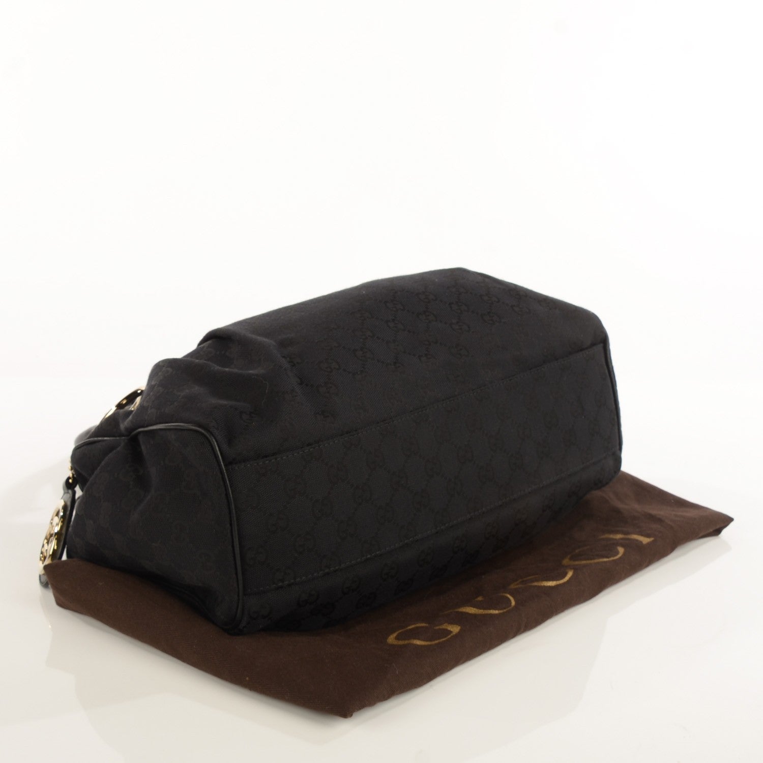 Gucci Monogram Medium Sukey Tote Black 4 of 7