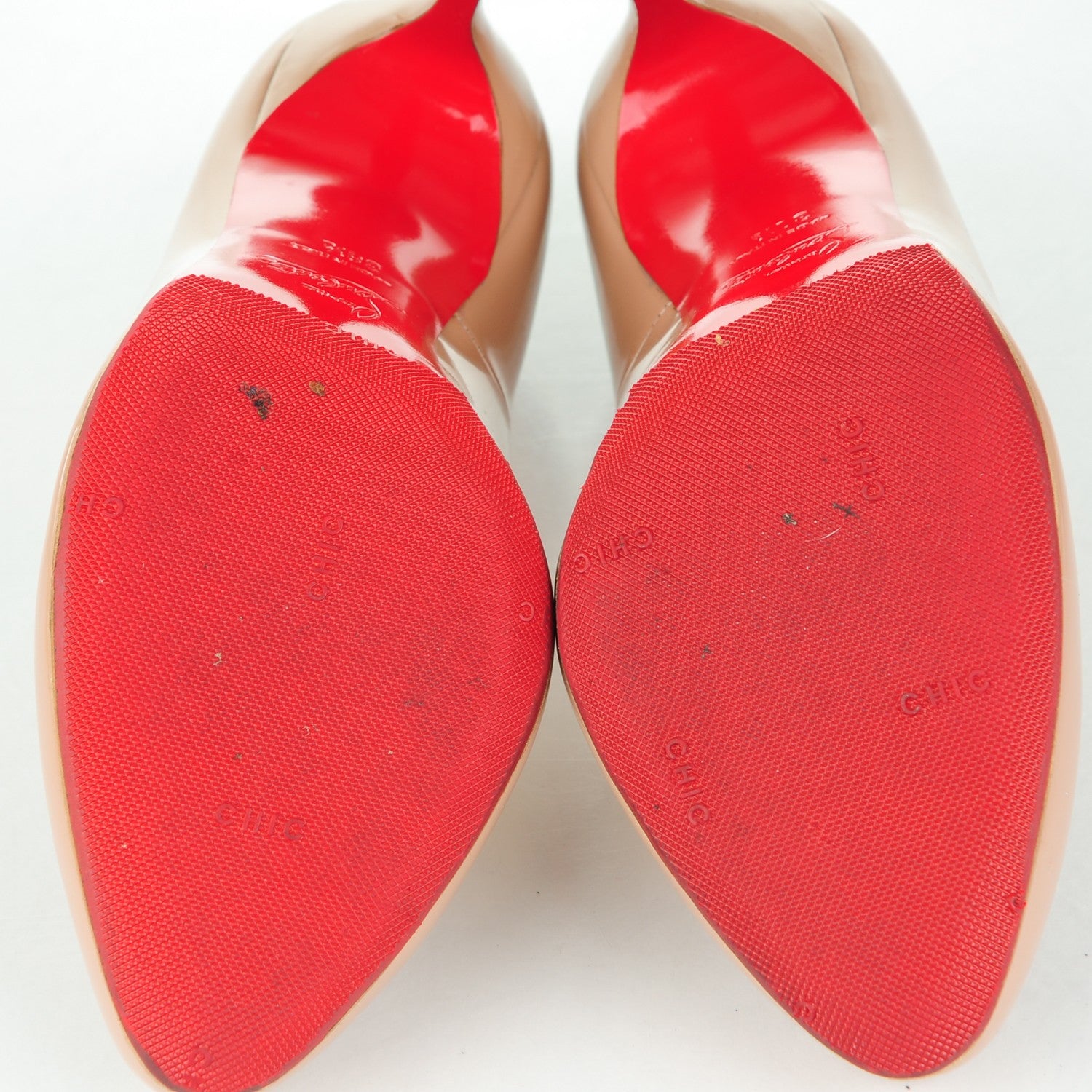 Christian Louboutin Patent Elisa 100 Pumps 38.5 Nude 9 of 10