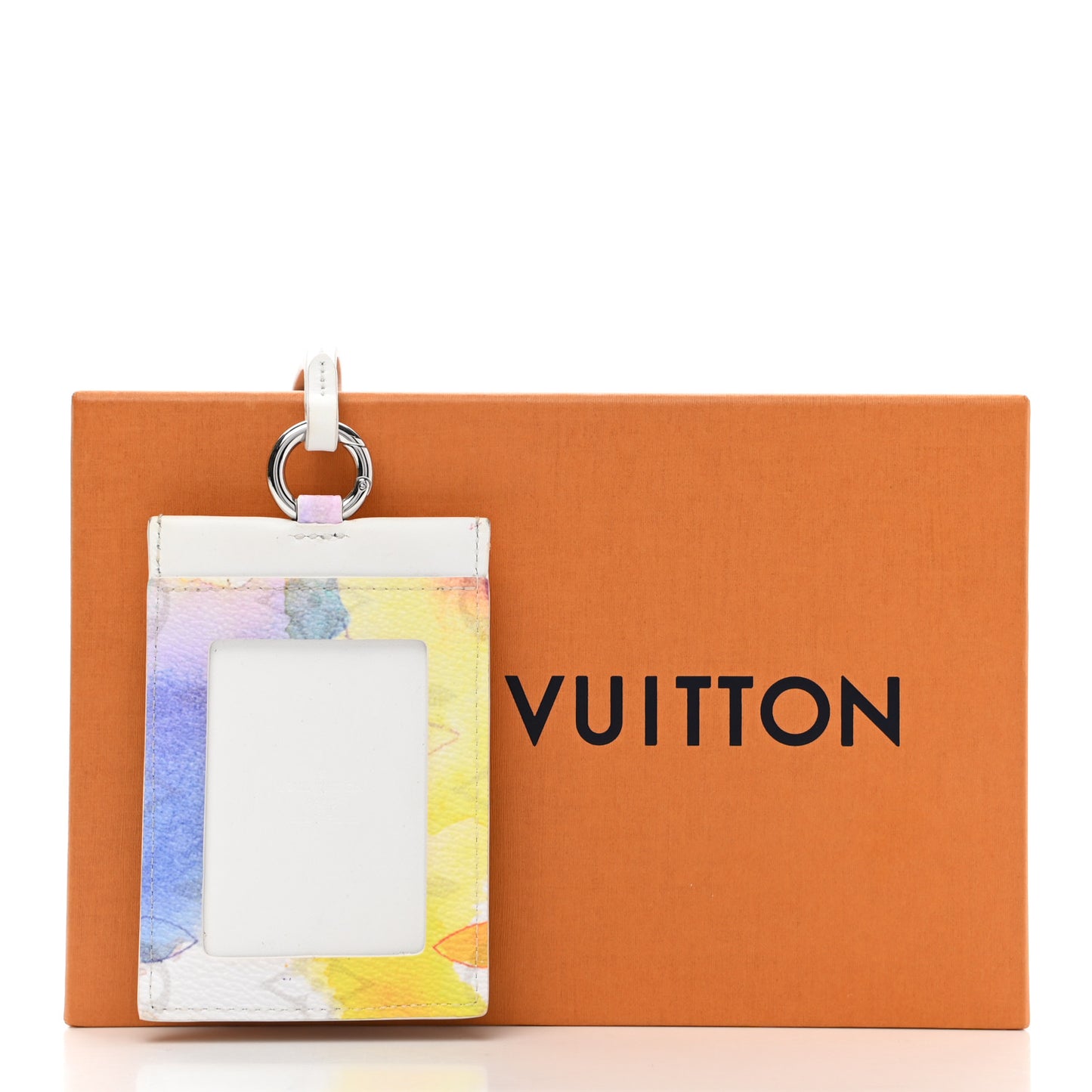 Monogram Card Holder On Strap Watercolor