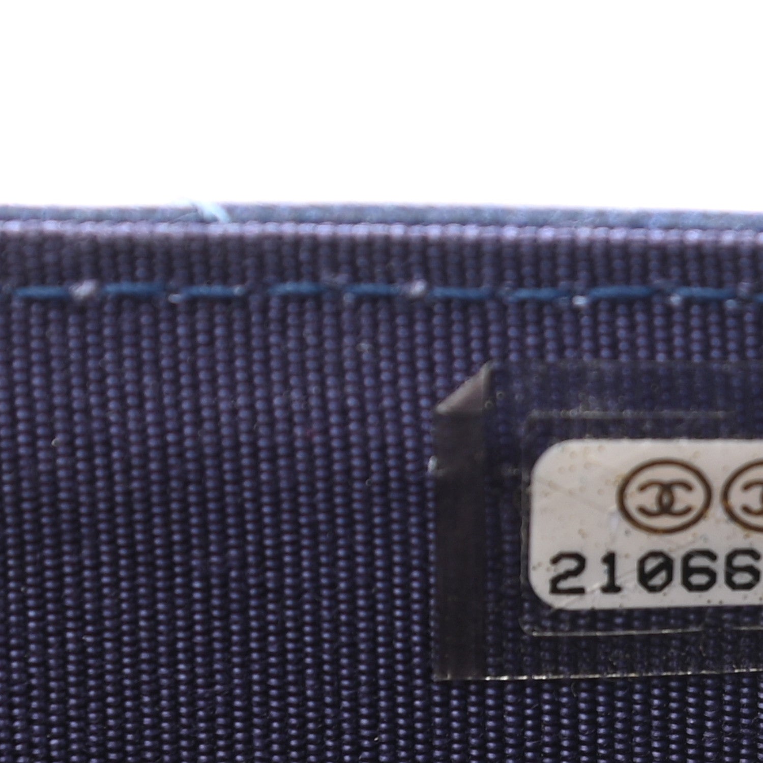Chanel Faded Lambskin Quilted Card Holder Wallet Blue 8 of 12
