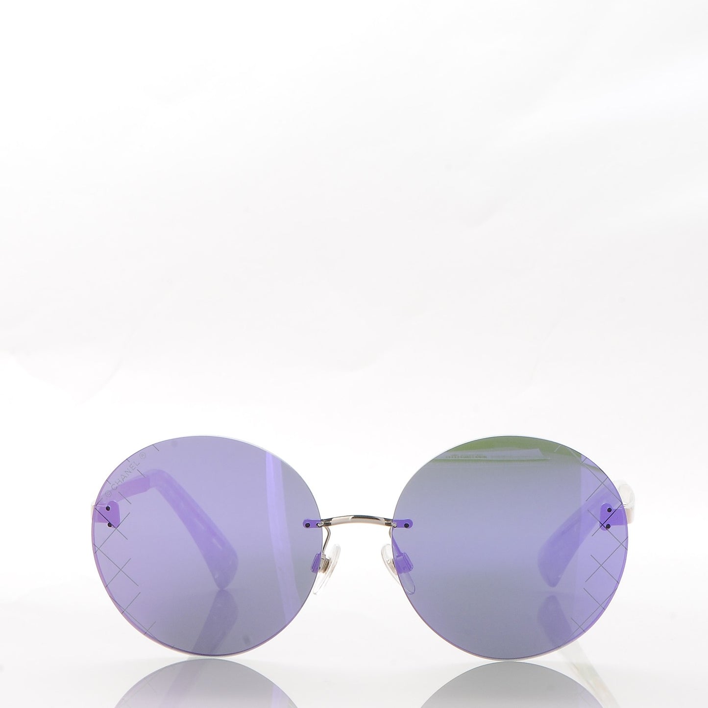 Mirrored Round Sunglasses 4216 Purple