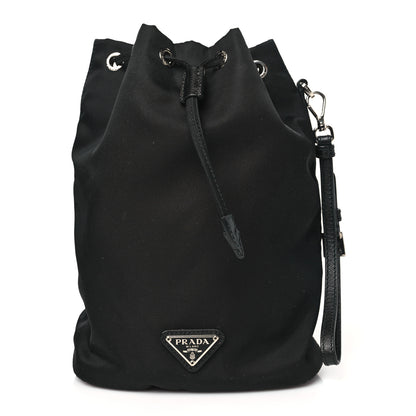 Prada Re-Nylon Saffiano Bucket Wristlet Black 1 of 11