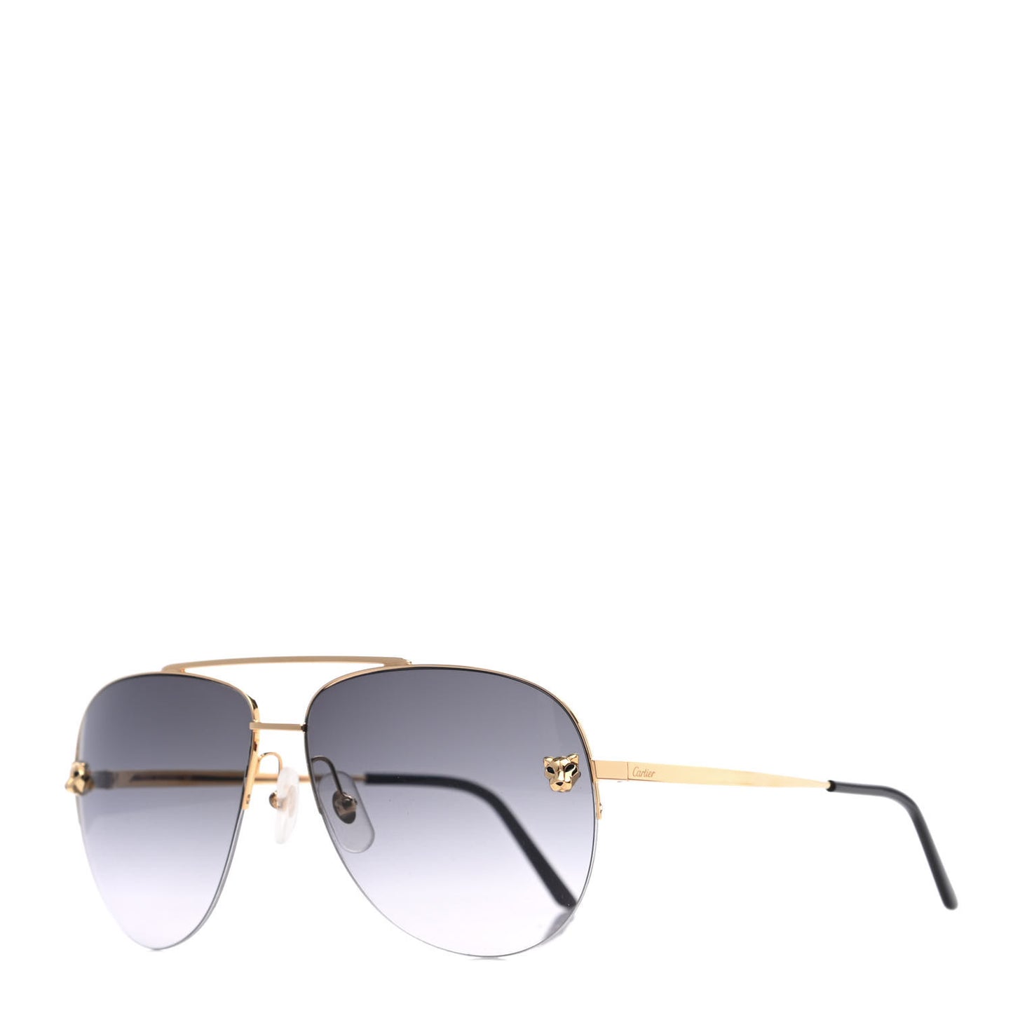 Santos de Cartier Aviator Sunglasses CT0065S Gold Black