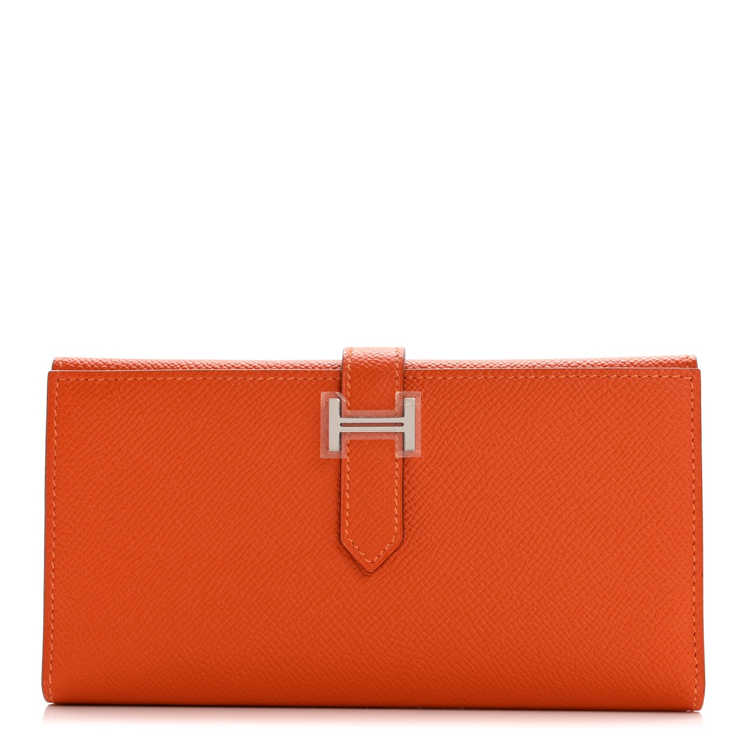 Hermes Epsom Tri-Fold Bearn Gusset Wallet Orange 1 of 8