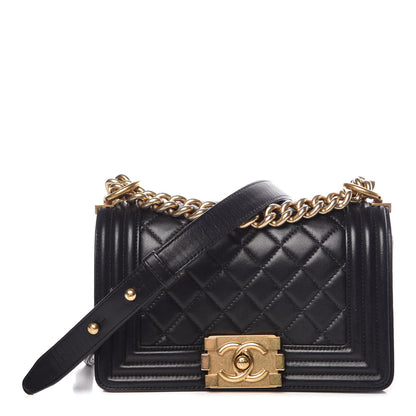 Chanel Lambskin Quilted Small Boy Flap Black 1 of 13