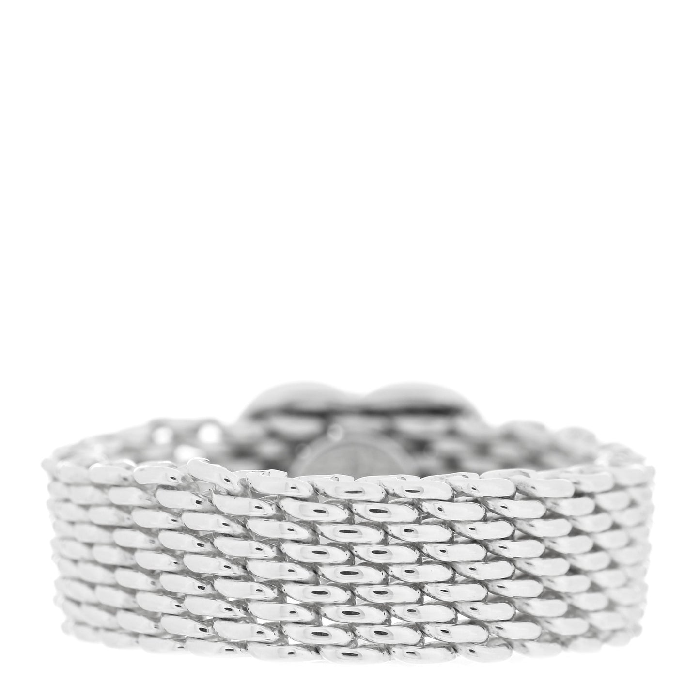 Sterling Silver Somerset Mesh Heart Ring 53 6.25