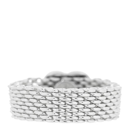 Tiffany Sterling Silver Somerset Mesh Heart Ring 53 6.25 3 of 4