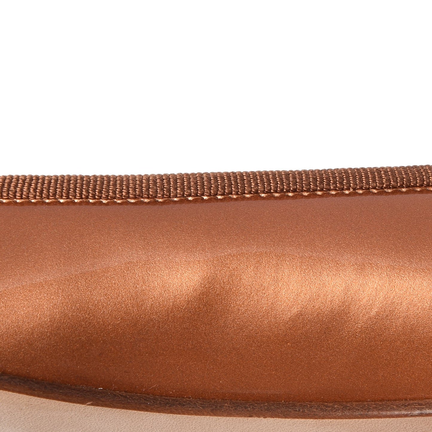 Patent CC Cap Toe Ballerina Flats 36 Beige Fonce