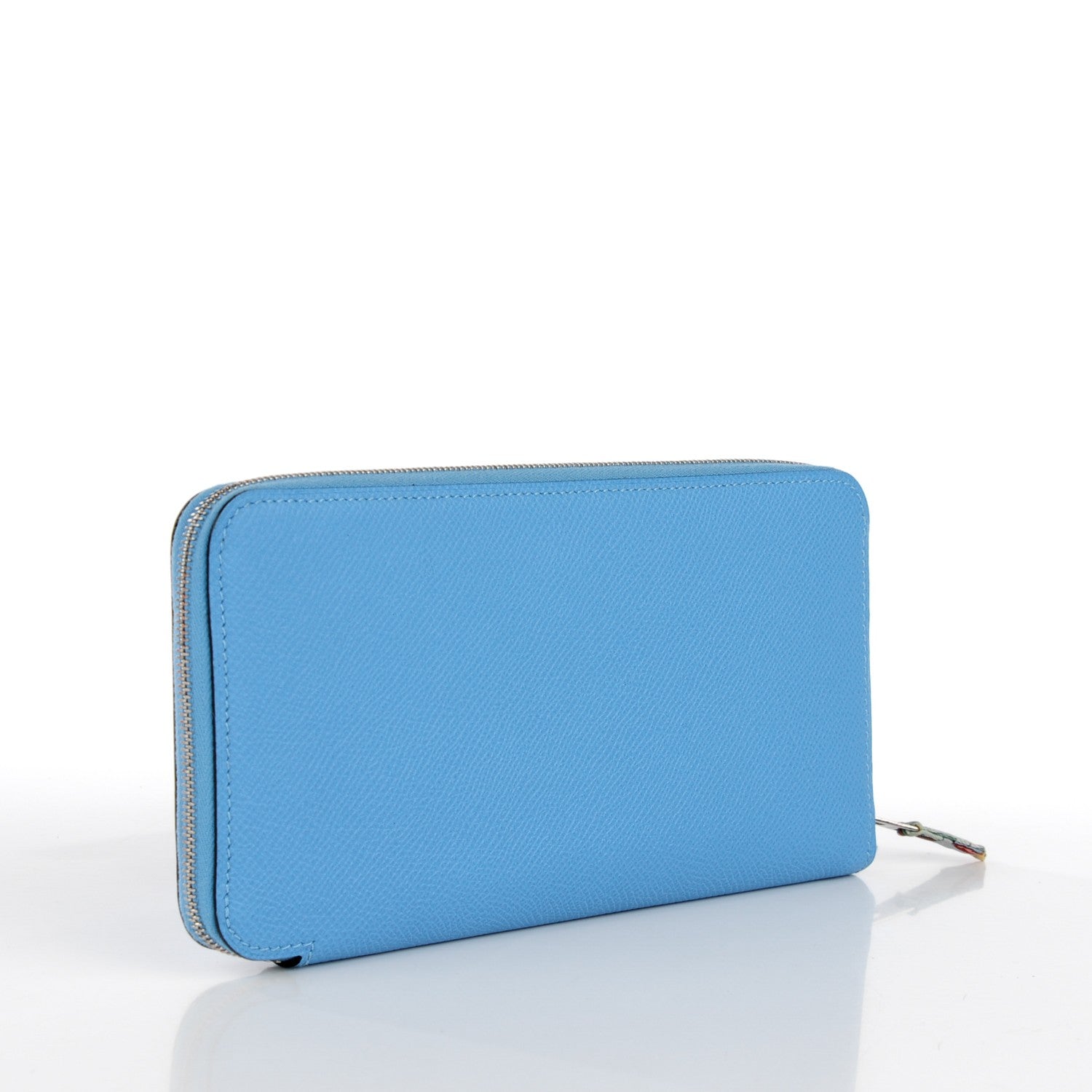 Hermes Epsom Silk'In Wallet Bleu Paradis Gris Perle 3 of 9