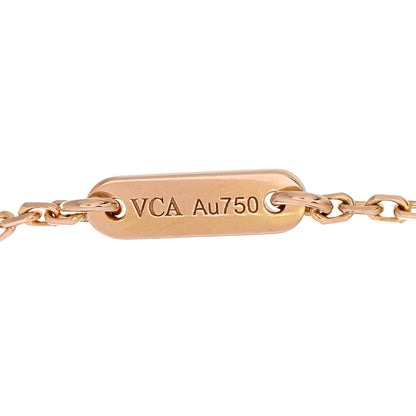 Van Cleef & Arpels 18K Rose Gold Carnelian Sweet Alhambra Bracelet 3 of 5