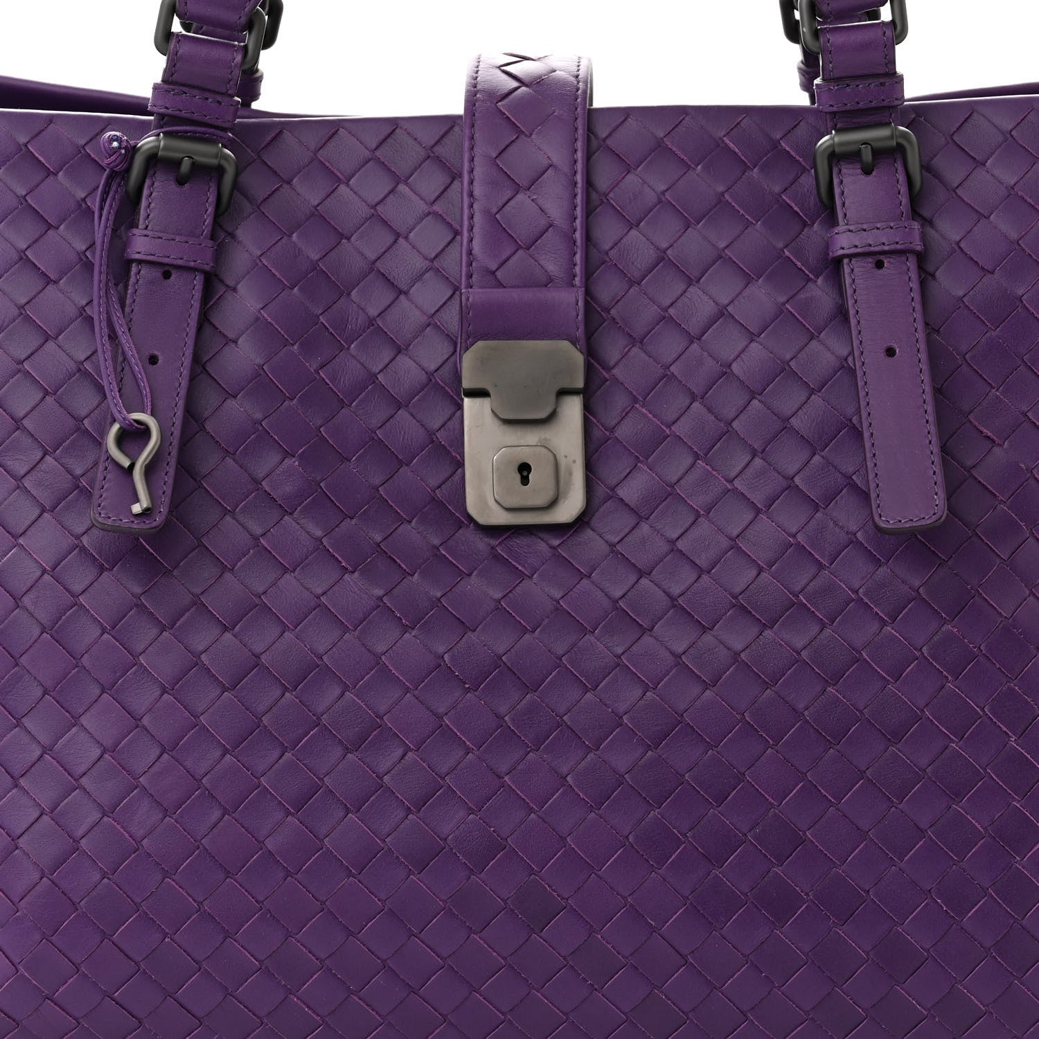 Bottega Veneta Nappa Intrecciato Medium Roma Tote Plum 8 of 10