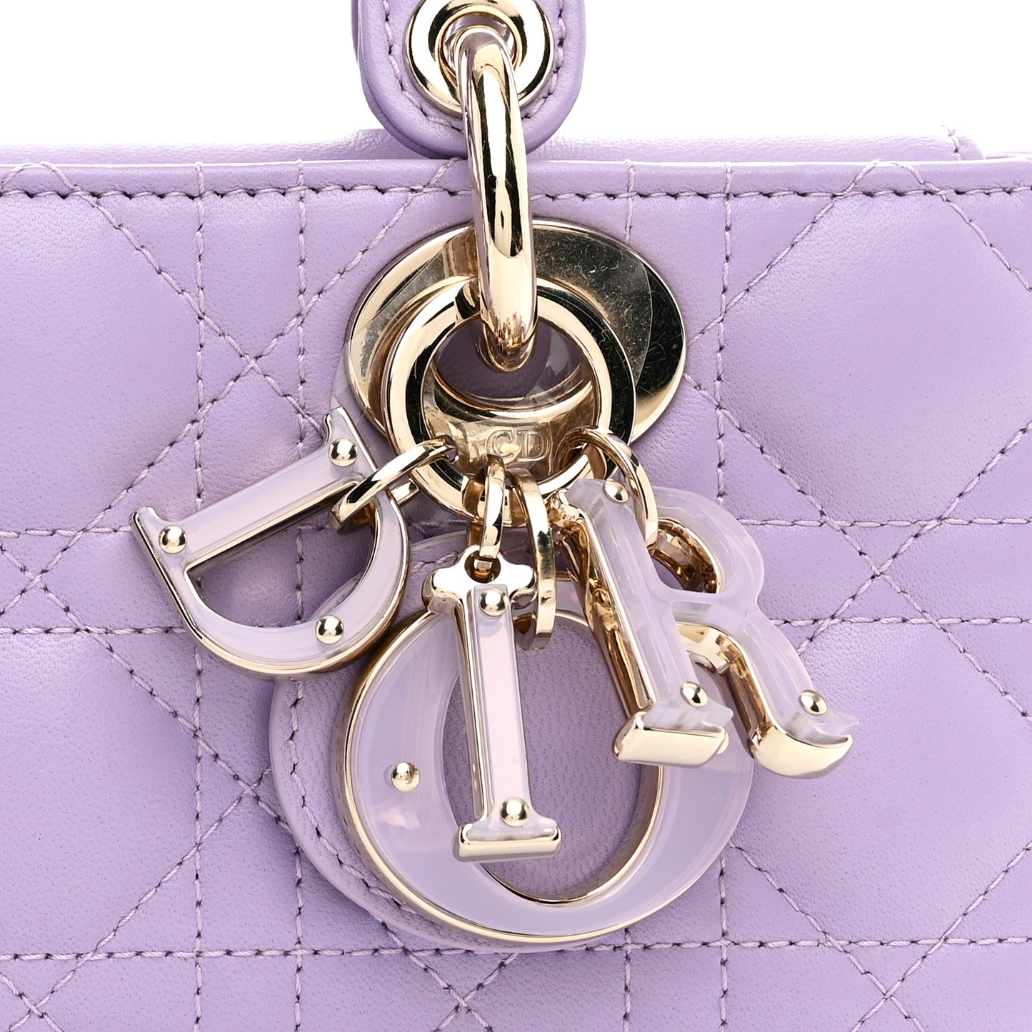 Lambskin Cannage Small Lady D-Joy Lilac