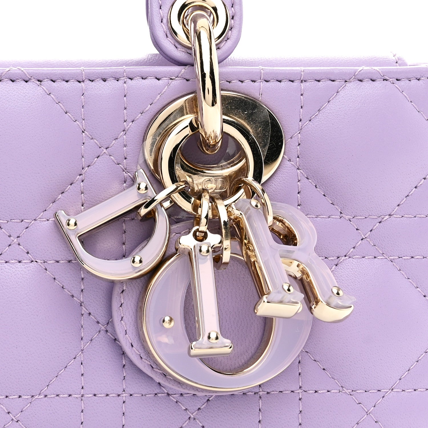 Christian Dior Lambskin Cannage Small Lady D-Joy Lilac 8 of 11