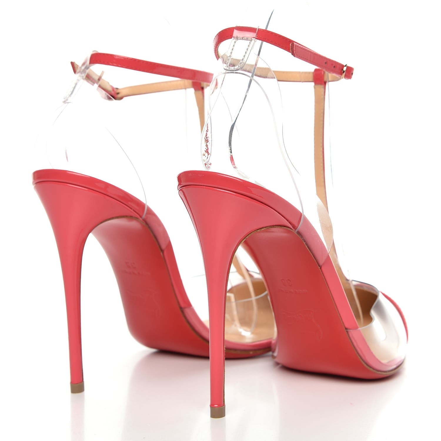 Christian Louboutin Patent PVC Nosy 100 Pumps 38 Begonia 4 of 8