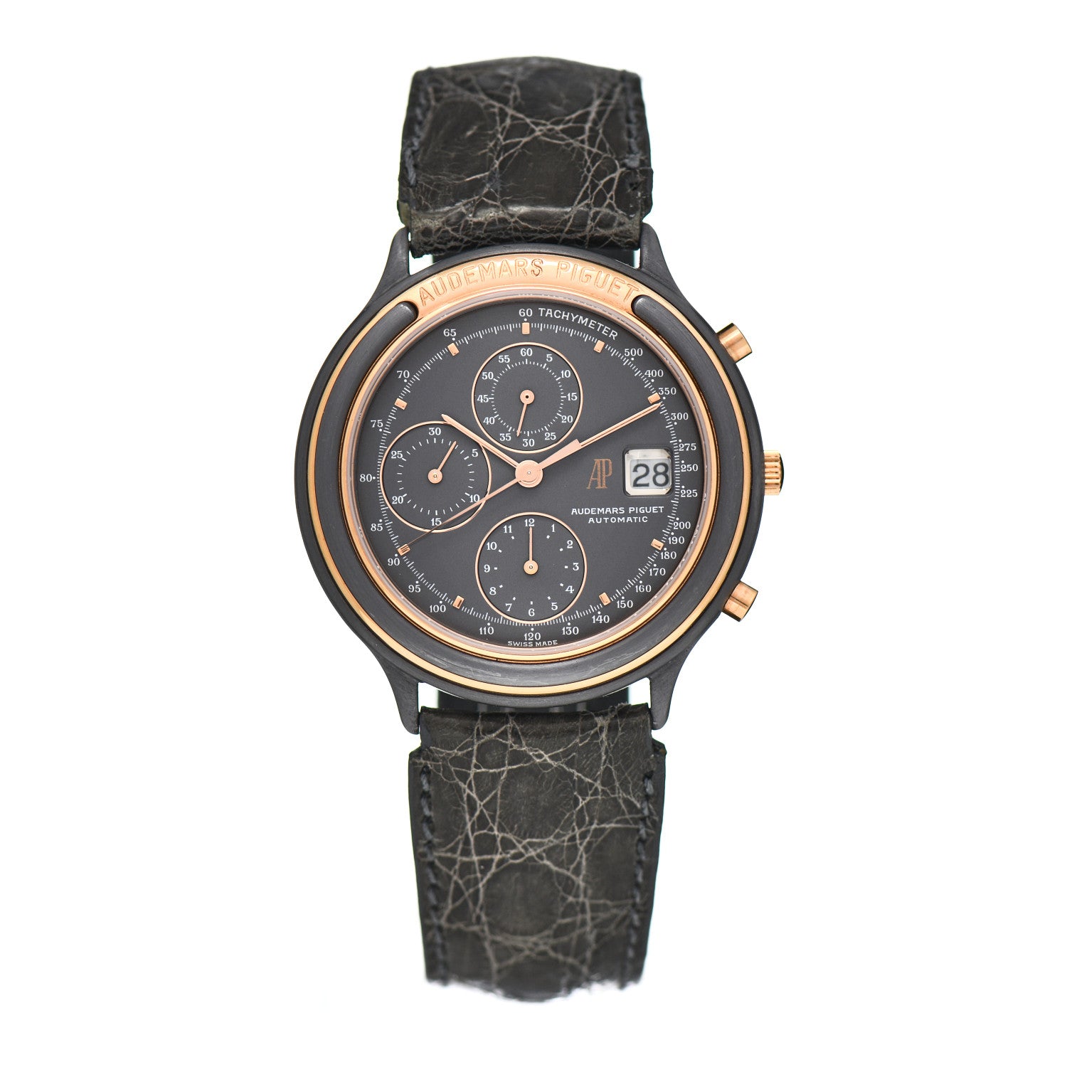 Audemars Piguet Tantalum 18K Rose Gold 40.5mm Jules Audemars Huitieme Chronograph Automatic Watch Grey 25644 1 of 4