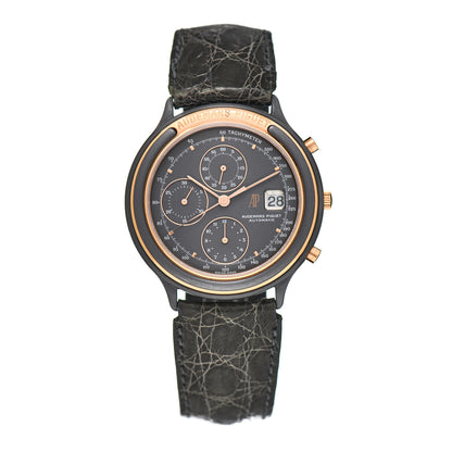 Audemars Piguet Tantalum 18K Rose Gold 40.5mm Jules Audemars Huitieme Chronograph Automatic Watch Grey 25644 1 of 4