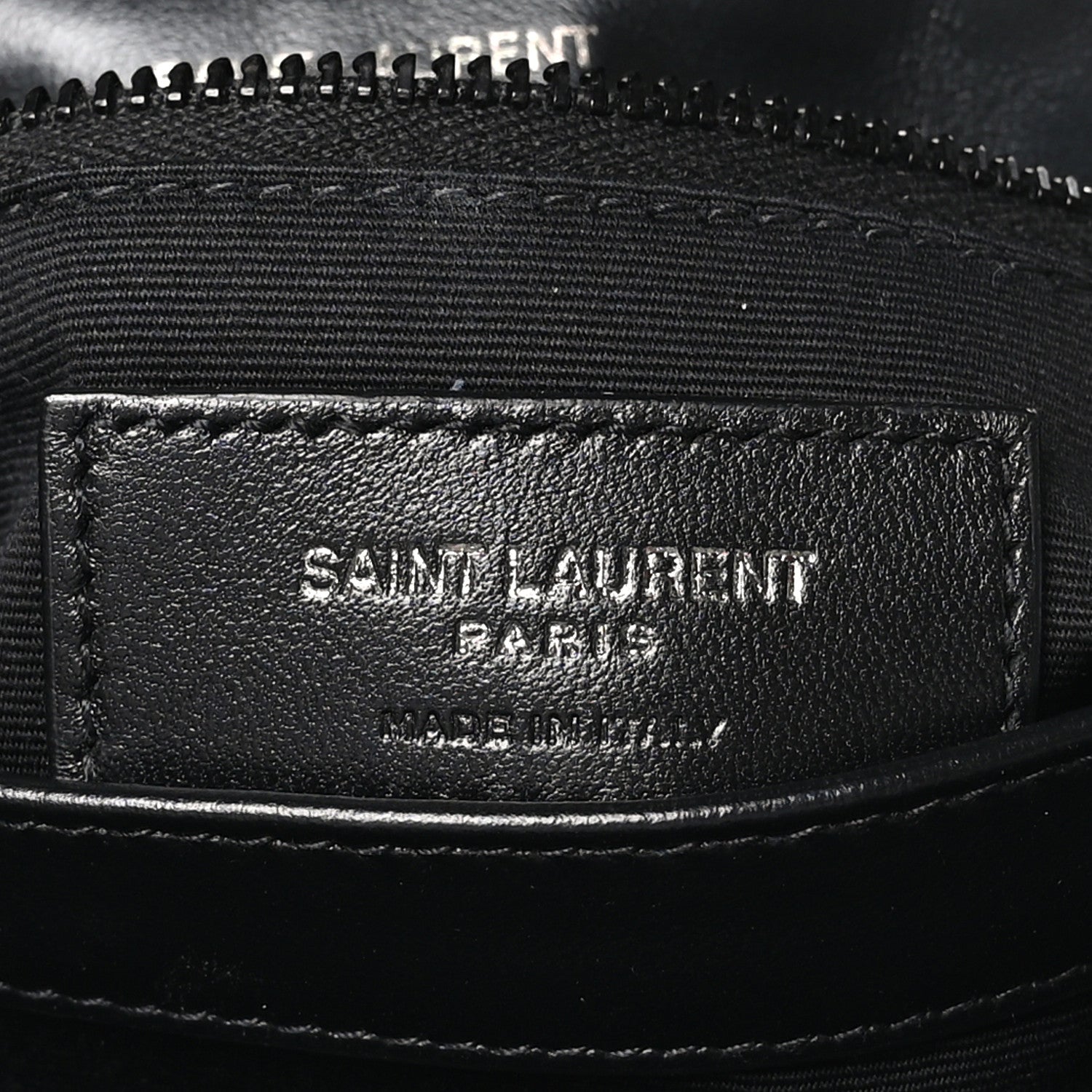 Saint Laurent Calfskin Y Quilted Monogram Monochrome Toy Loulou Crossbody Bag Black 6 of 10