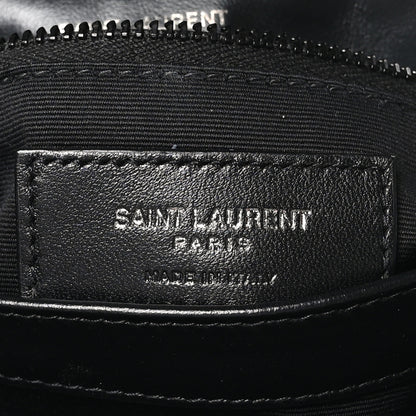Saint Laurent Calfskin Y Quilted Monogram Monochrome Toy Loulou Crossbody Bag Black 6 of 10