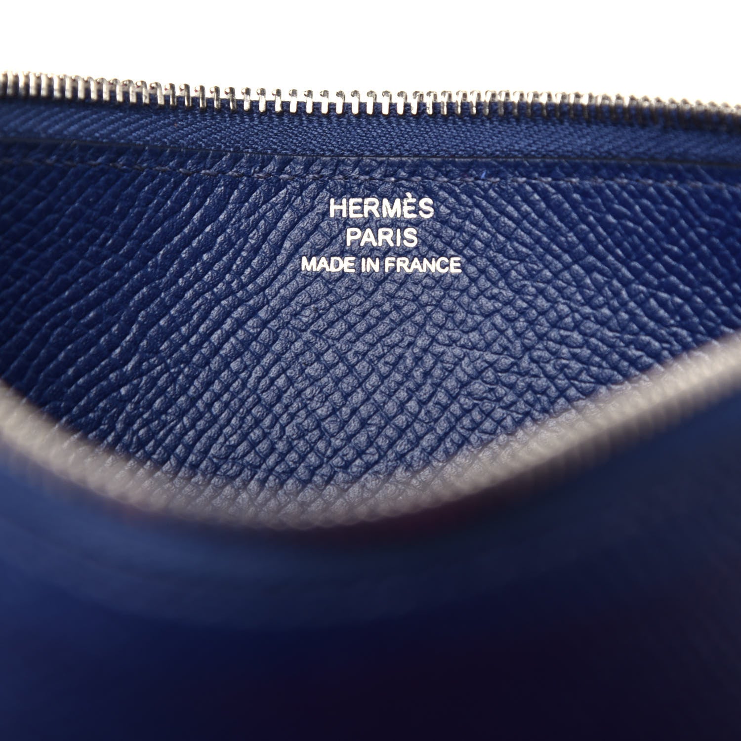 Hermes Epsom Calvi Pouch Magnolia Bleu Saphir 8 of 9