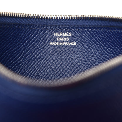 Hermes Epsom Calvi Pouch Magnolia Bleu Saphir 8 of 9