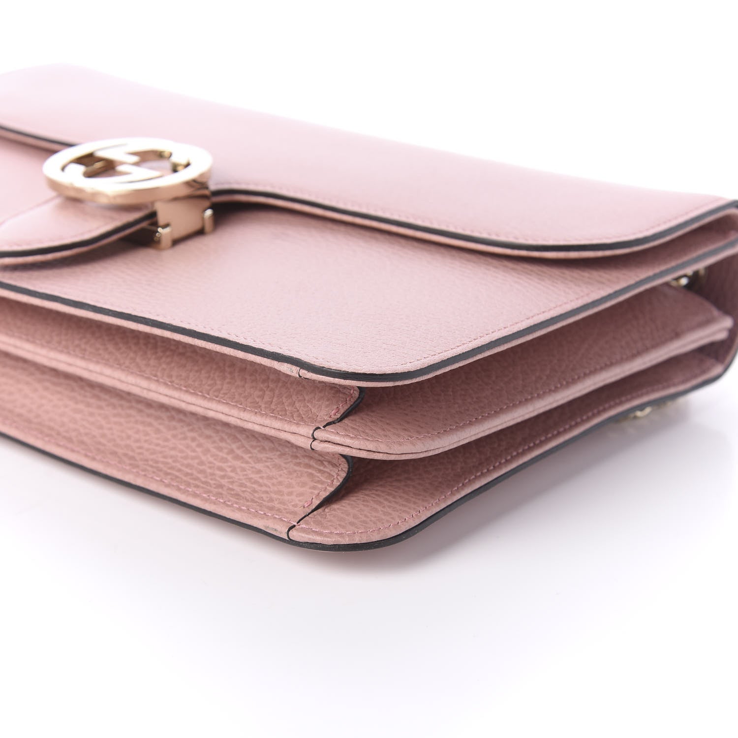 Gucci Dollar Calfskin Interlocking G Shoulder Bag Soft Pink 7 of 10