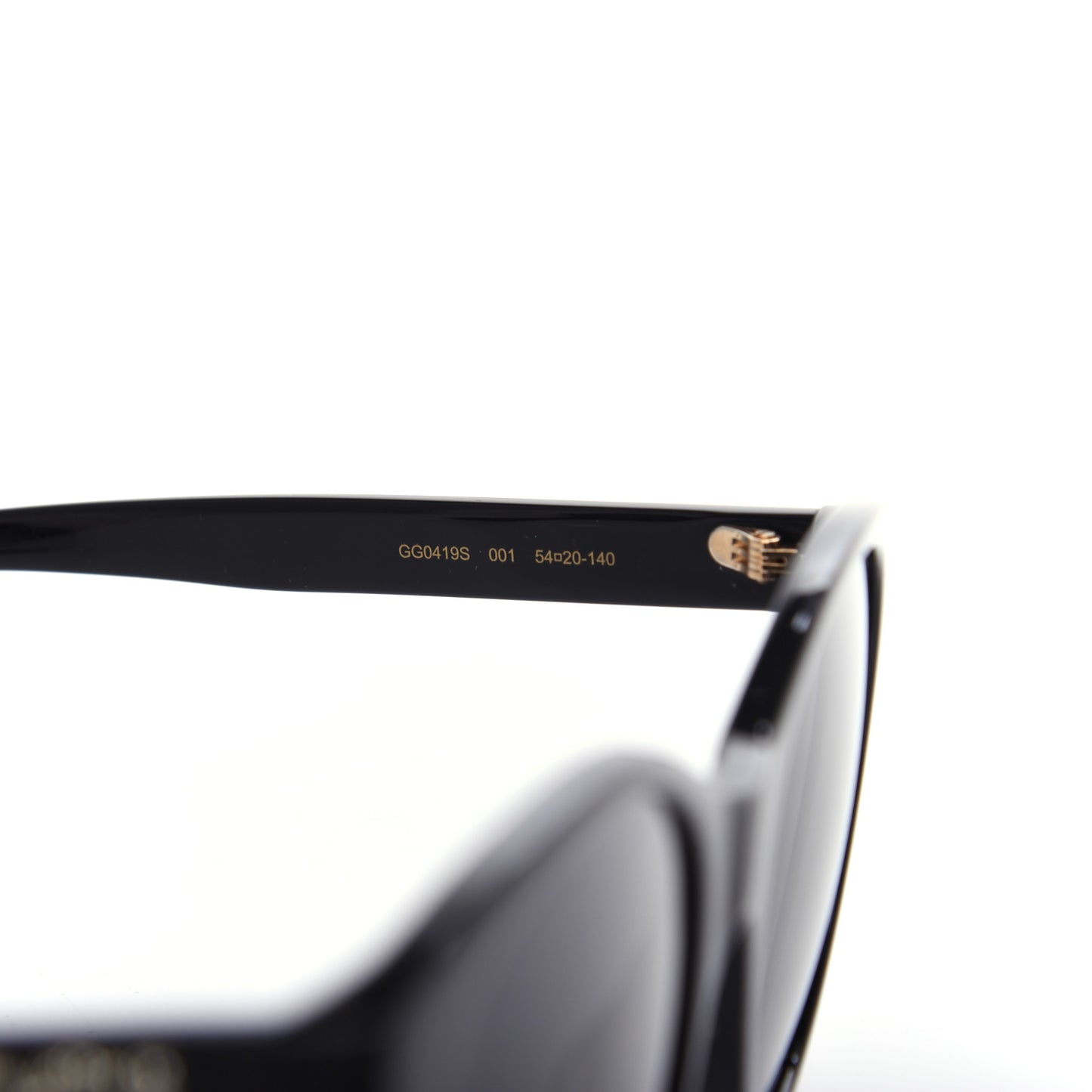 Round Frame Crystal Sunglasses GG 0419S Black