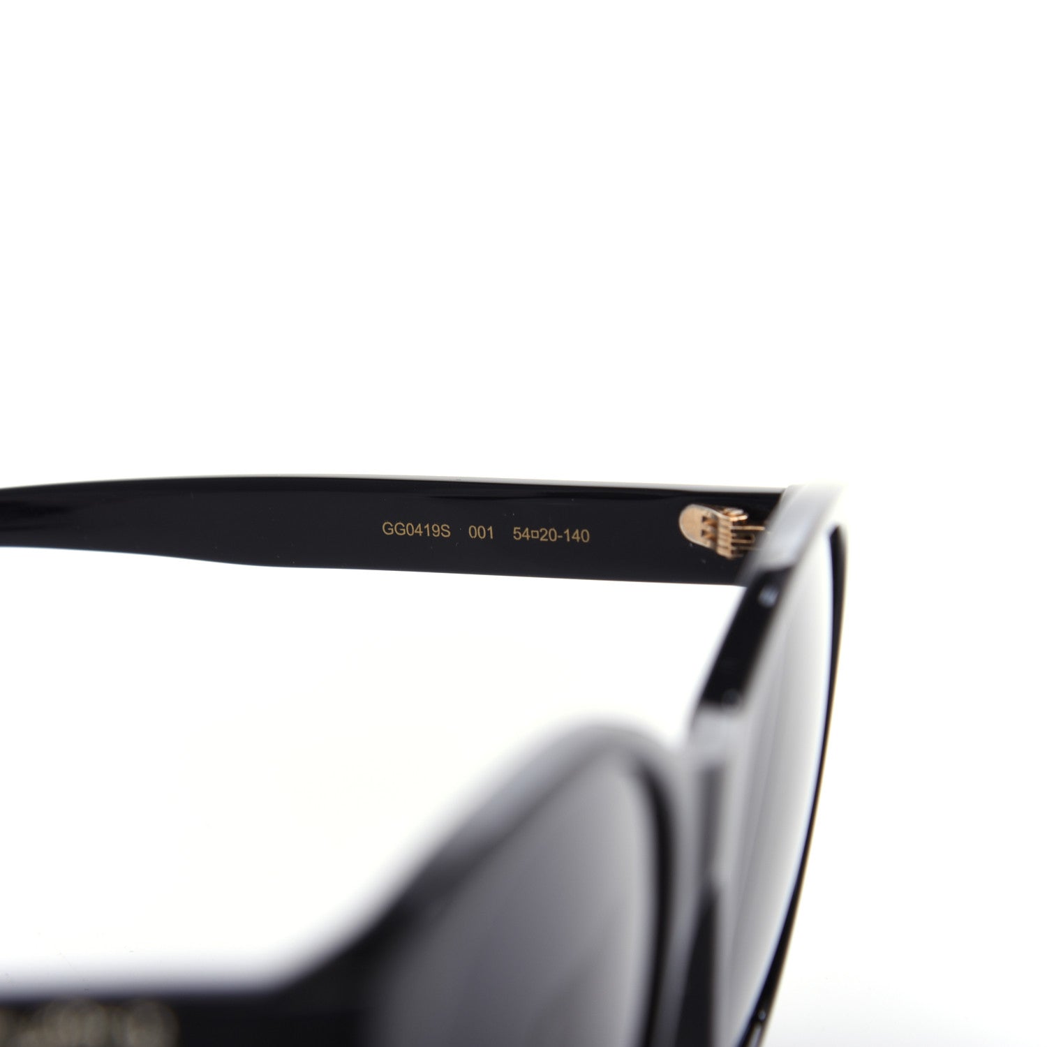 Gucci Round Frame Crystal Sunglasses GG 0419S Black 6 of 8