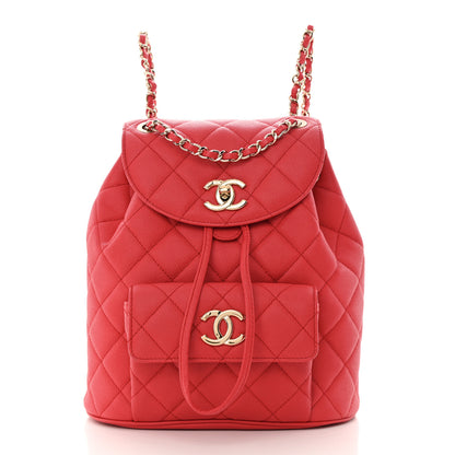 Chanel Caviar Quilted Backpack Bag Red 1 of 12