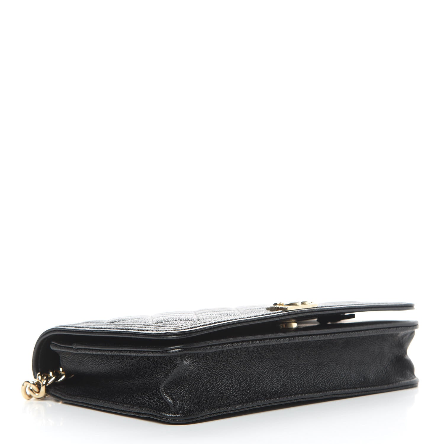 Chanel Caviar Quilted Boy Wallet On Chain WOC Black 4 of 15