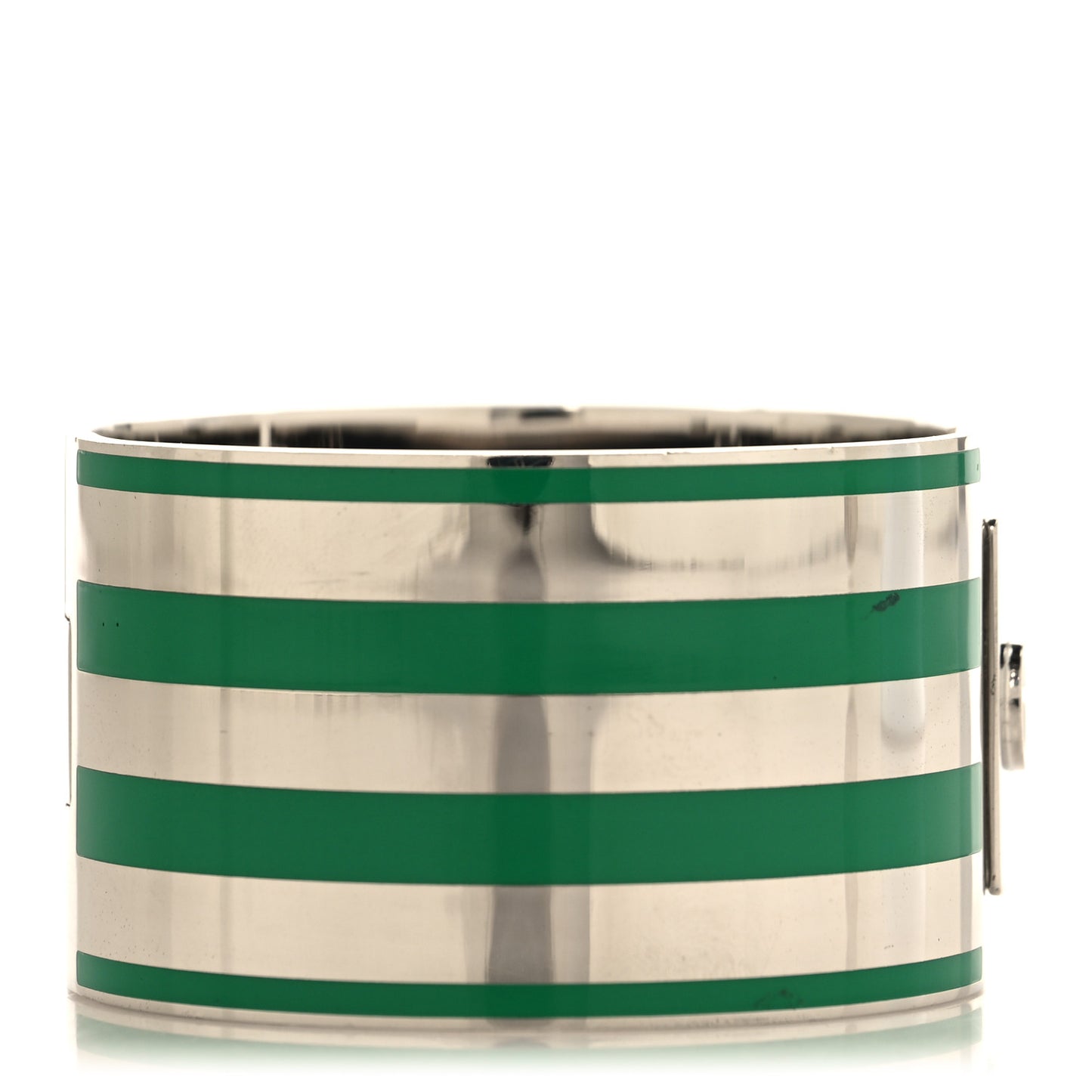 X ADIDAS Metal Enamel Cuff Bracelet S Silver Green