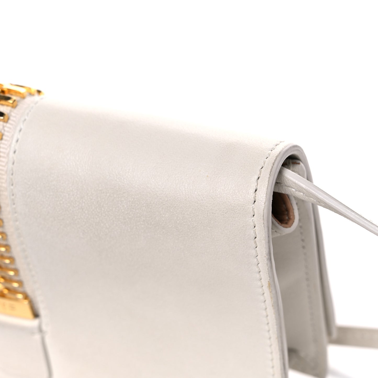 Calfskin Sedgwick Zip Clutch White