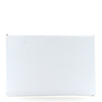 Hermes Chevre Mysore Verso Calvi Card Case Bleu Brume Brique 1 of 7