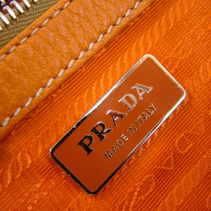 Prada Vitello Daino Lizard Flap Large Tote Orange 7 of 11