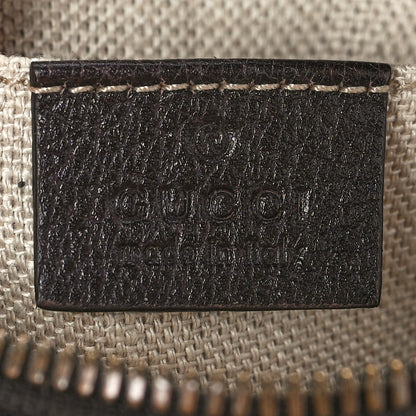 Gucci Textured Calfskin Web Small Webby Bee Shoulder Bag Brown Coffee 5 of 12